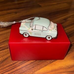 Lenox Blue and Pink Holiday Car Ornament